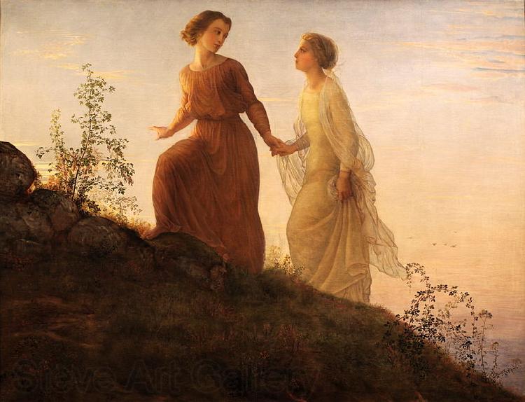 Louis Janmot Poem of the Soul  On the mountain Norge oil painting art